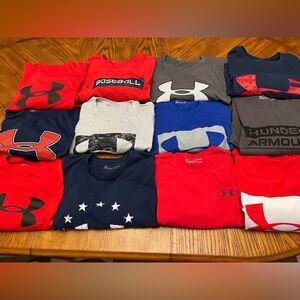 Lot of 13 Under Armor men’s loose fit X-Large shirts EUC